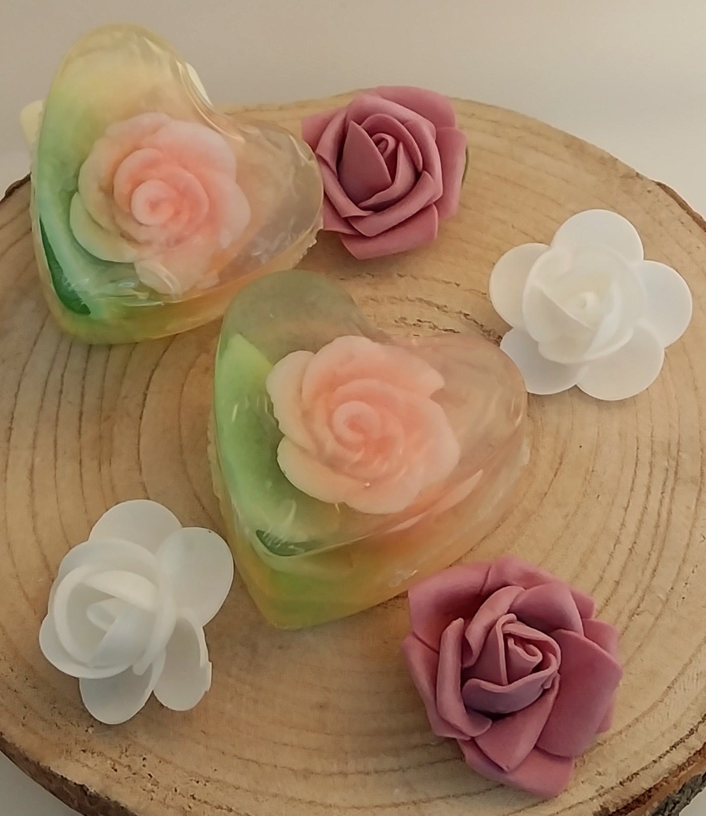 Geschenkherzseife Rose