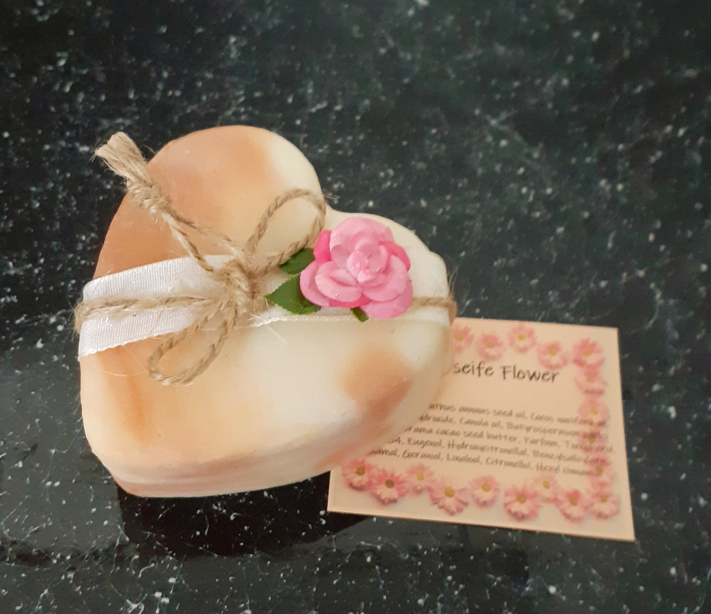 Coeur de savon cadeau