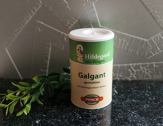 Hildegard galangal root in the shaker